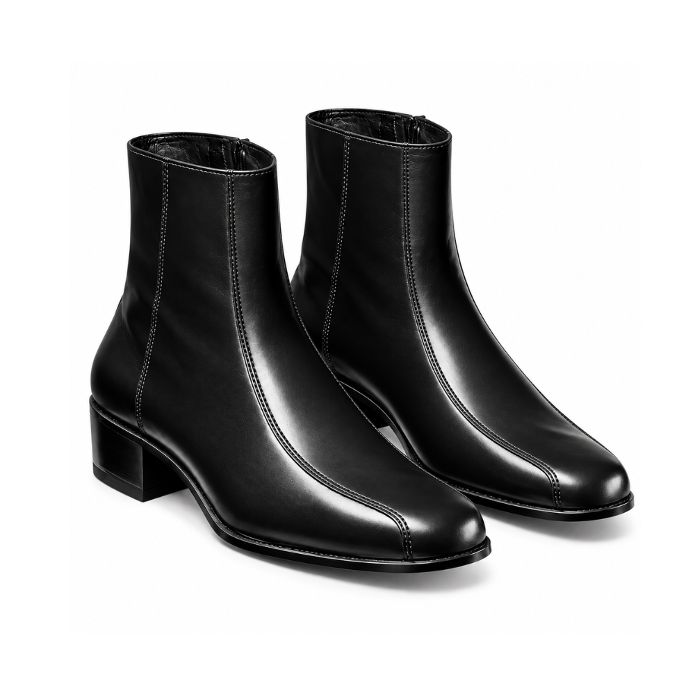Classic Black Leather Chelsea Boots